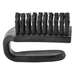 Brush, ESD, 3"x1.5" Curved Handle, Hard, Conductive, Nylon Bristles